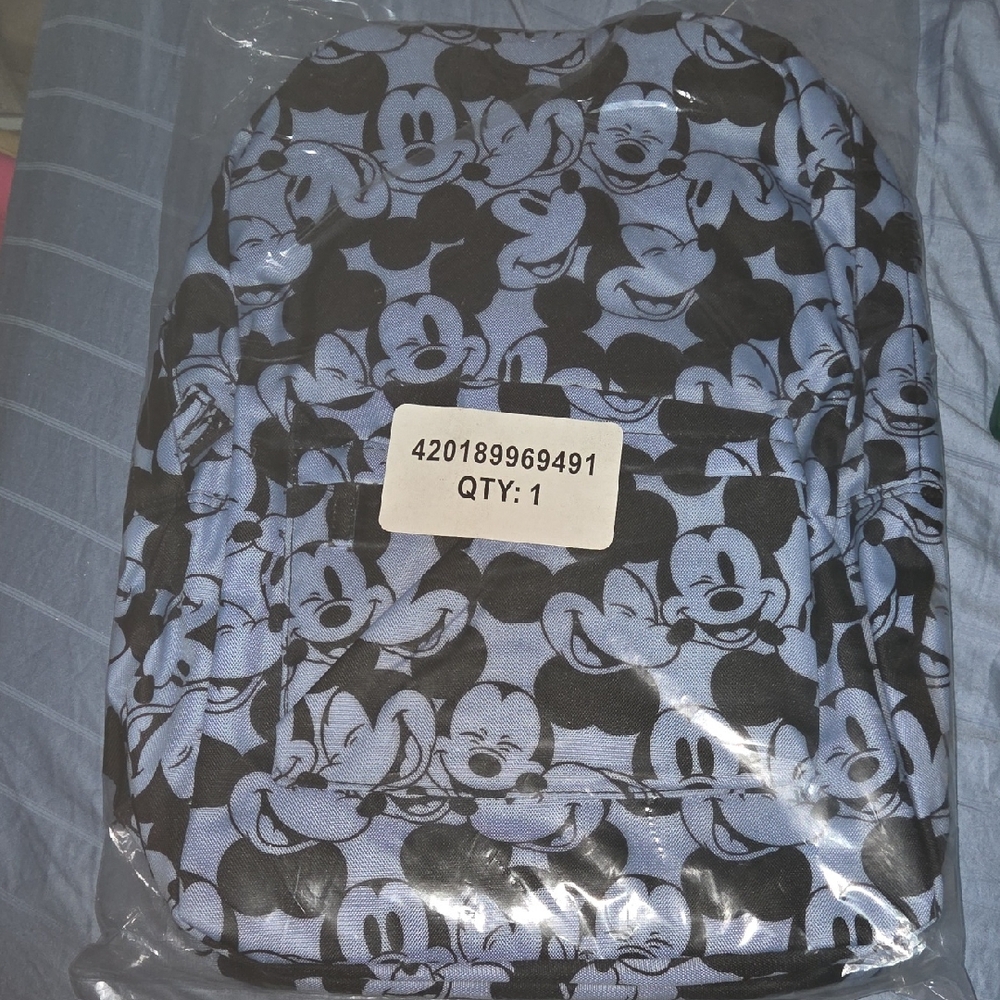 Disney Mickey Mouse Blue and Black Backpack